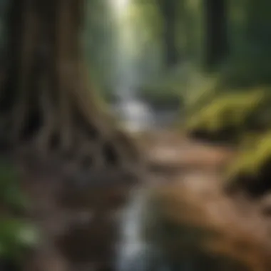 Visual representation of effective removal techniques for tree roots