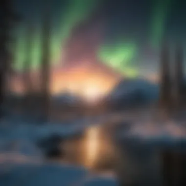 A breathtaking view of the northern lights in Alaska