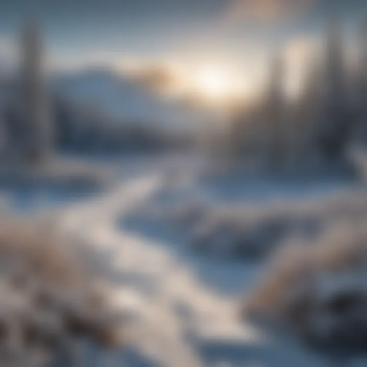 Scenic view of a snow-covered Alaskan landscape