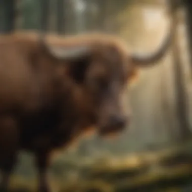 Impressive Horn Growth in Bulls Bull exhibiting impressive horn growth