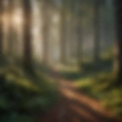 A detailed view of a forest landscape illustrating the use of photo analysis techniques.