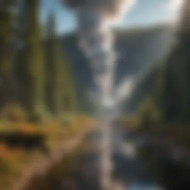 Harnessing Earth's Heat for Power Generation Geothermal power plant harnessing heat from the earth