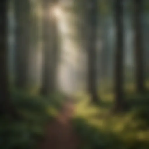 A diverse forest showcasing baseline trees and their surrounding ecosystem