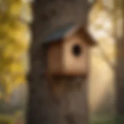 A well-constructed bat house mounted on a tree
