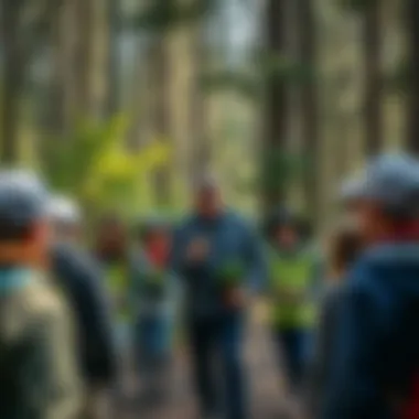 Community members engaging in sustainable practices within Bear Valley Park