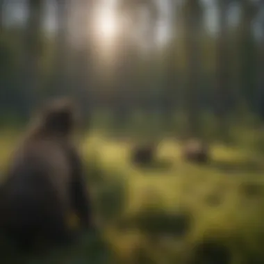 A group of tourists observing bears from a safe distance in the Kenai Peninsula.