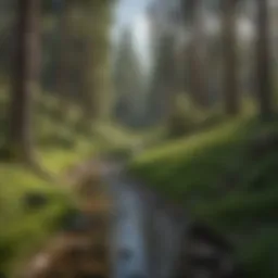 Panoramic view of Big Bear Pass showcasing lush woodlands