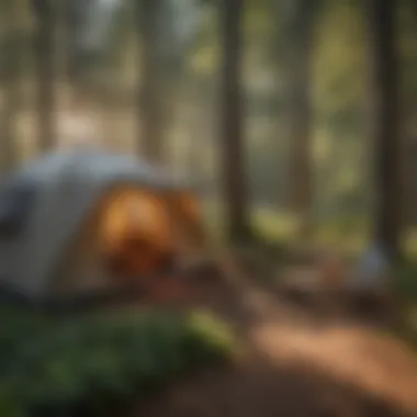 Sustainable Camping Setup Eco-friendly camping setup with solar panels