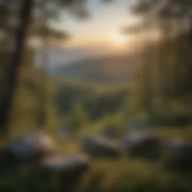 Scenic view of the Blue Ridge Mountains at dawn