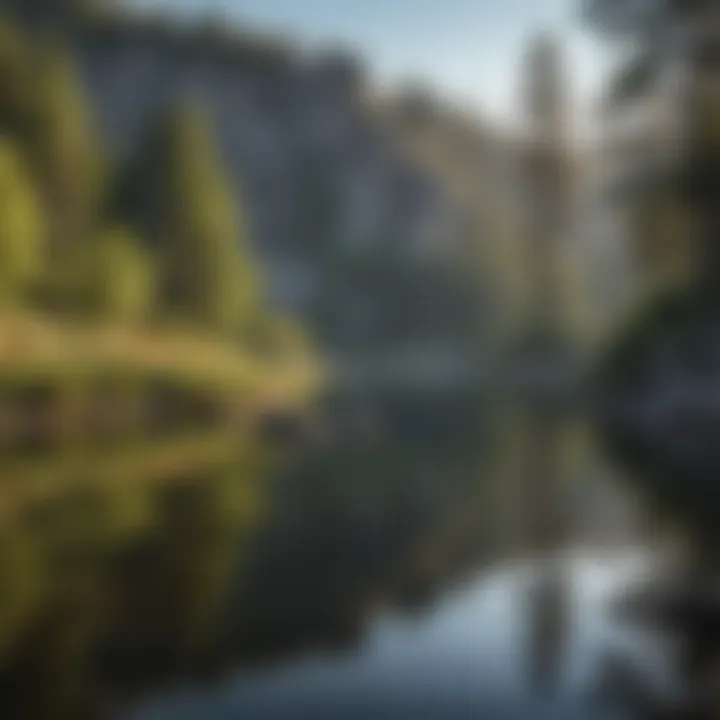 A panoramic view of a tranquil lake nestled in the Black Hills, inviting campers for fishing and relaxation.