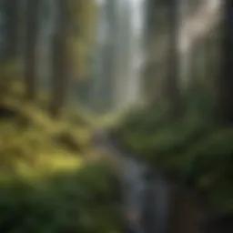 A panoramic view of Central Washington's lush forests showcasing biodiversity.