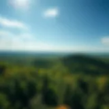 Majestic Overview of Chestnut Mountain A panoramic view of Chestnut Mountain showcasing its lush greenery and diverse landscapes