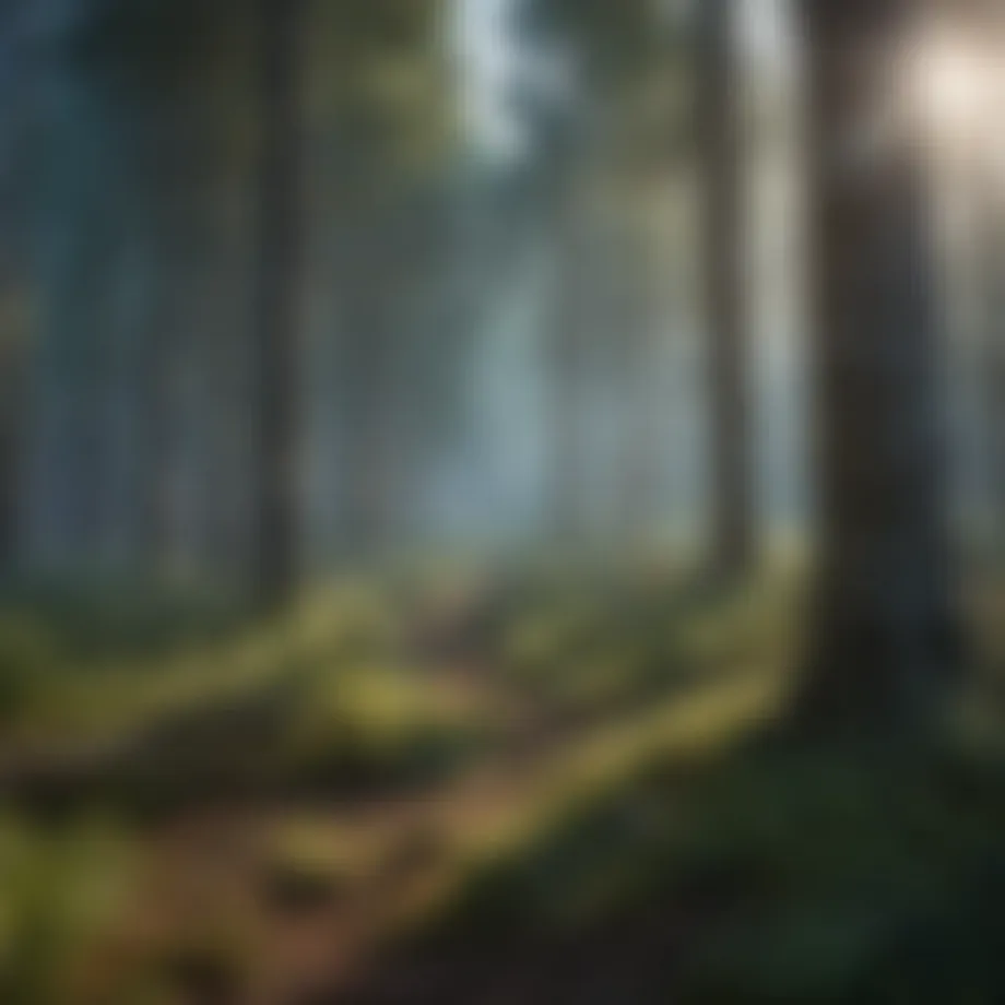 Lush forest under a clear blue sky