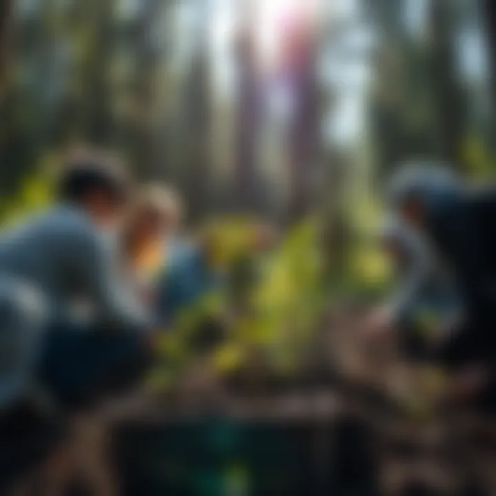 Community Tree Planting Initiative A group participating in a community tree planting event