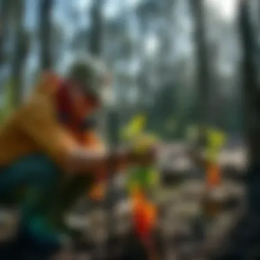 Nurturing the Living Memorial Nurturing a newly planted tree, emphasizing ongoing care