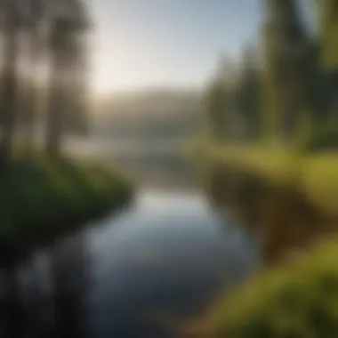 Tranquil lake surrounded by lush greenery in the Black Hills