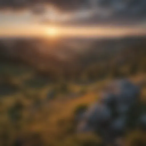 Stunning panoramic view of the Black Hills at sunrise