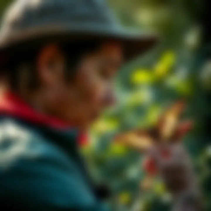 Conservation Efforts for Butterflies A conservationist engaging in activities to protect butterfly populations.
