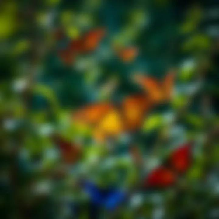 Natural Habitat of Butterflies A serene habitat illustrating the natural environment where butterflies thrive.