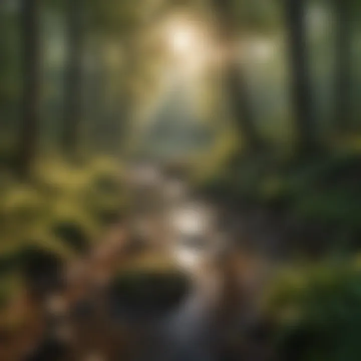 A serene woodland landscape illustrating natural beauty