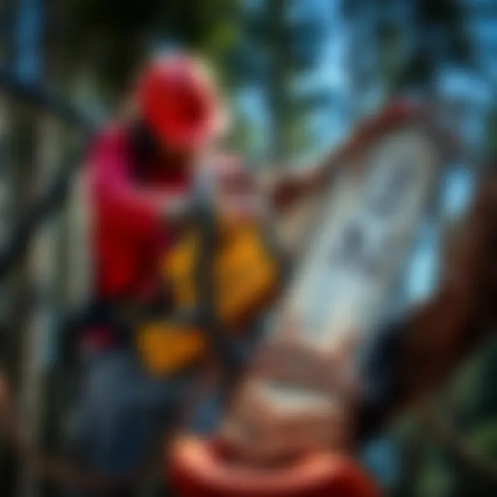 Tools for Efficient Limb Removal Professional equipment used for large tree limb removal such as chainsaws and ropes