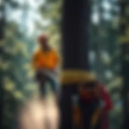 An overview of tree cutting with harnesses in use
