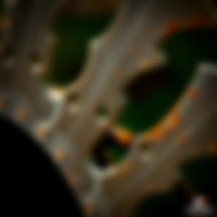 Woodchipper Blade Design Close-up view of woodchipper blades highlighting their sharpness and design.