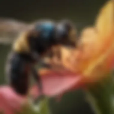 Close-up of a carpenter bee on a flower