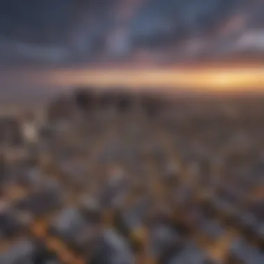 Urban Skyline of Los Angeles Aerial view of downtown Los Angeles showcasing the urban skyline