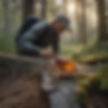 Post-Hike Tick Check Post-hike check procedure for ticks on clothing