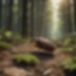 A lush forest environment showcasing natural habitats where ticks thrive.