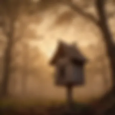 Bats emerging from a bat house at dusk