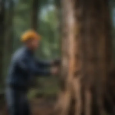 Expert Assessment of a Tree Darren Barnes assessing a tree for removal