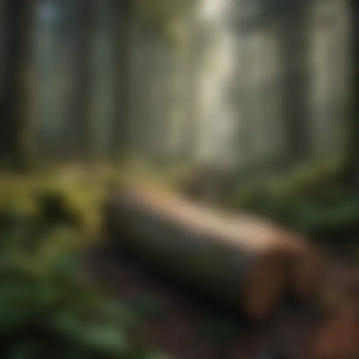 A lush forest landscape before tree removal