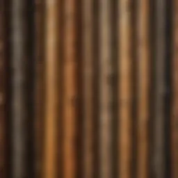 A close-up view of different wood species suitable for fence posts showcasing their natural texture and grain.