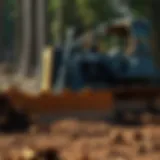 Heavy dozer equipment in action during land clearing