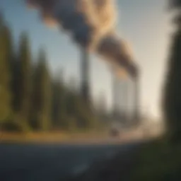 Emissions from smokestacks contributing to atmospheric changes