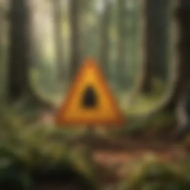 Understanding Tick Habitats for Safer Hiking Awareness signs depicting tick habitats in woodland areas