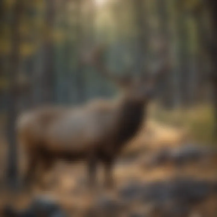 Majestic elk in a serene New Mexico landscape