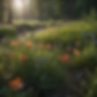 A vibrant meadow showcasing native wildflowers in full bloom