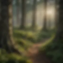 Detailed examination of diverse plant species in a woodland ecosystem