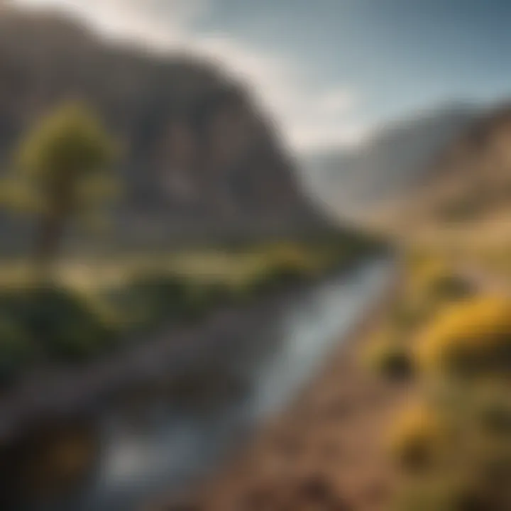 A panoramic view of Cody, Wyoming showcasing its natural beauty and landscape.