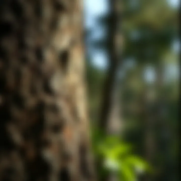 Tree Bark Texture and Health Close-up view of tree bark showcasing texture and health indicators