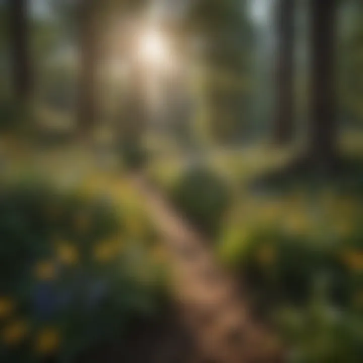 A diverse ecosystem where rare wildflowers play a crucial role in maintaining balance.