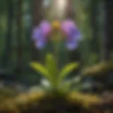 A vibrant rare wildflower thriving in its natural habitat, showcasing its unique features.