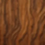 A close-up view of Alaska hardwood grain patterns highlighting unique characteristics