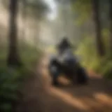 Scenic ATV trail winding through lush Orlando woodland