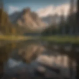 Scenic view of Sawtooth National Forest with rugged mountains