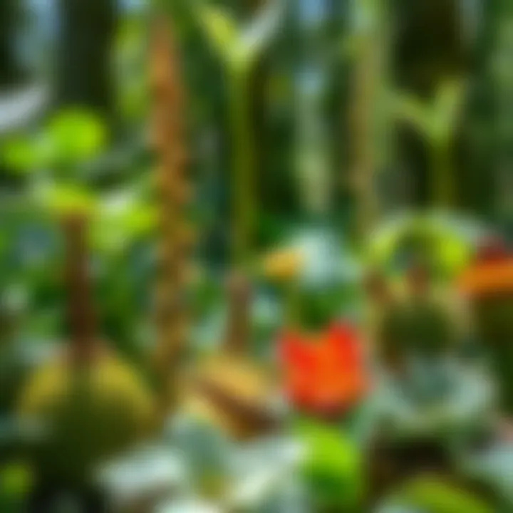 A diverse range of botanical specimens showcasing plant diversity