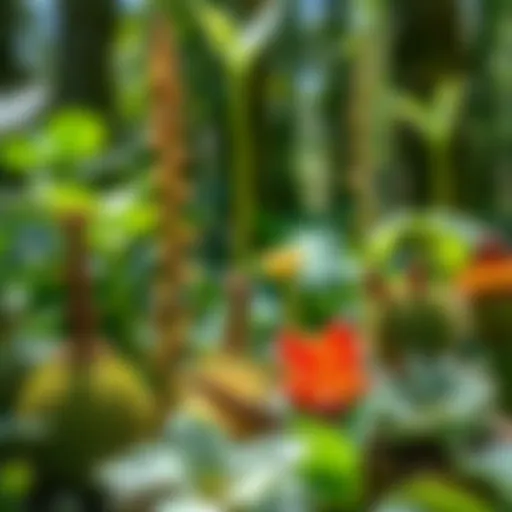 Exploration of Plant Diversity A diverse range of botanical specimens showcasing plant diversity